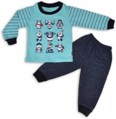 KIDZVILLA  Baby Boys & Baby Girls Party(Festive) T-shirt Pyjama