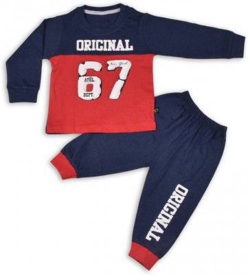 KIDZVILLA  Baby Boys & Baby Girls Party(Festive) T-shirt Pyjama