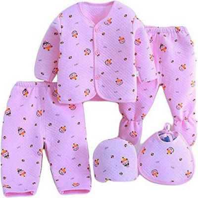 KIDZVILLA Baby Girls - Boys Mickey Casual Shirt Pyjama (Pink)