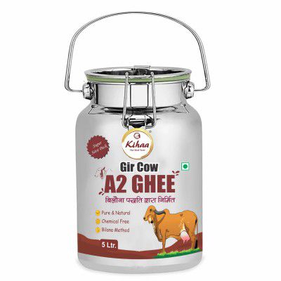 Kihaa Ghee Premium A2 Gir Cow Ghee 5L | 100% Pure Desi Cow Ghee 