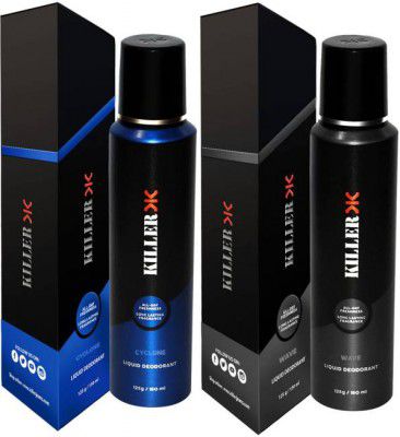 KILLER Cyclone, wave(150ml Each) Deodorant Spray - For Men & Women (Pack of 2) Body Spray - For Men & Women  (150 ml, Pack of 2)