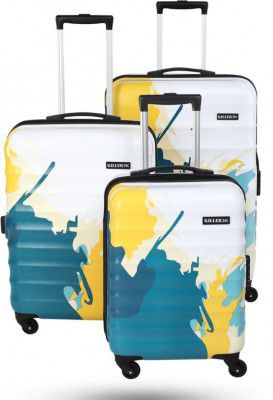 KILLER  Hard Body Set of 3 Luggage 4 Wheels - SPLASHPRINTED Combo set (30 Inch+ 26 Inch+ 22 Inch) - Maroon
