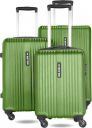 KILLER Hard Body Set of 3 Luggage 4 Wheels - STRING- Olive Green - Green...
