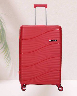 KILLER Large Check-in Suitcase (75 cm) 8 Wheels - Hard-sided Polypropylene Check-In Luggage - Red