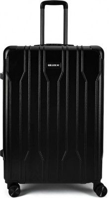 KILLER Large Check-in Suitcase (77 cm) 8 Wheels - X-Track-Light-Weight & Durable Polycarbonate Black Hard Luggage - Black