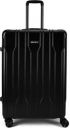 KILLER Large Check-in Suitcase (77 cm) 8 Wheels - X-Track-Light-Weight & Durable Polycarbonate Black Hard Luggage - Black...