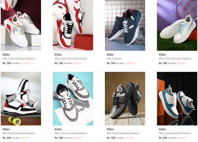 Killer Mens Shoes Upto 90% Off | Starting From ₹589