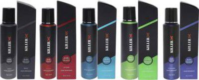 KILLER Pack of Deodrant Deodorant Spray - For Men  (750 ml, Pack of 5)