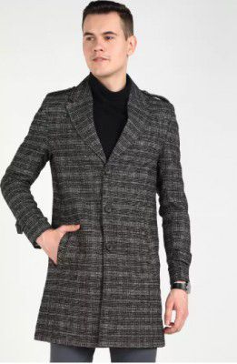 KILLER Polyester Blend Checkered Coat For Men
