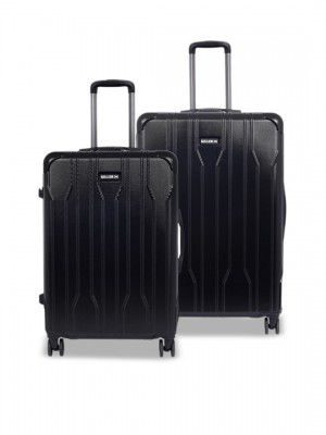 Killer Set Of 2 Textured Hard-Sided Trolley Bags