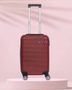 KILLER Small Cabin Suitcase (55 cm) 8 Wheels - Hard Sided ABS and PC 8 Wheel Spinners, Expandable Bag - Maroon...