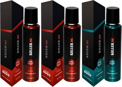 KILLER STORM, STORM ,OCEAN Deodorant Spray - For Men (450 ml, Pack of 3) Body Spray - For Men & Women 