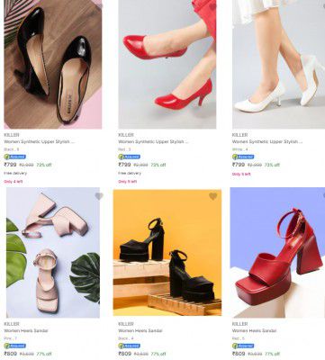 Upto 70% Off | Killer Womens Heels Starst at ₹799