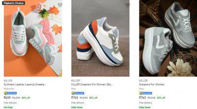 Killer Women's Sneakers Flat 80% Off