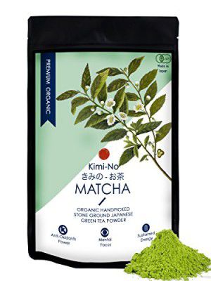 KimiNo Japanese Organic Matcha Green Tea Powder, 100g with Free Recipe Ebook