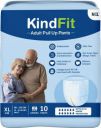 KINDFIT Adult Pull-Up Pants Diapers | Waist Size : 35-54 Inch - XL  (10 Pieces)...