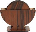 Kindly Round Wood Coaster Set (Pack of 6)...