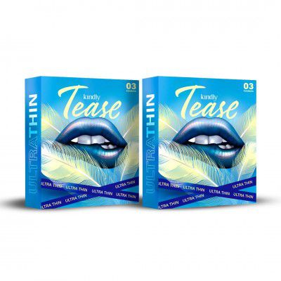 Kindly Tease Ultra Thin Condoms for Men, Pack of 6