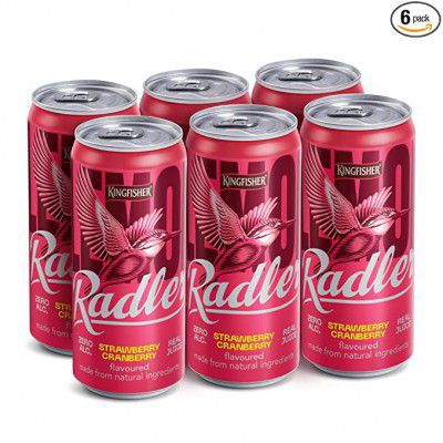 Kingfisher Radler - Strawberry Cranberry - Pack of 6 x 300 ml Can