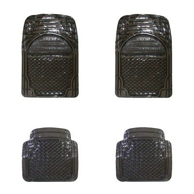 Kingsway Car Floor PVC Foot Mats Universal Use for Volkswagen Polo GT Model Year : 2012 Onwards Color Smoke, Set of 4 Pieces