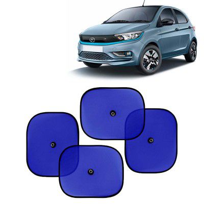 KINGSWAY Car Window Curtain Sticky Sun Shades Compatible with Tata Tiago EV, (Year 2023 Onwards)