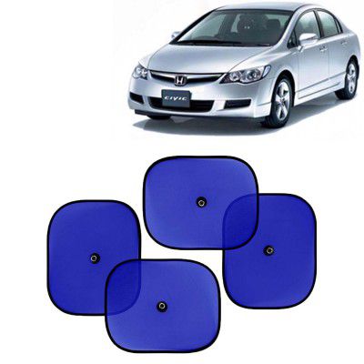 KINGSWAY Car Window Curtain Sticky Sun Shades Compatible with Honda Civic, (Year 2006-2015), 4 Pieces
