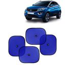 Kingsway Car Window Curtain Sticky Sun Shades for Tata Nexon, 2017-2019 Model, Universal Fit Sunshades for Side Window, Rear Window, Color : Blue, 4 Pieces...