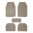 Kingsway Carpet Style Anti Slip Car Floor Foot Tray Mats Universal Use for Nissan Kicks, Model Year : 2018 Onwards, Color : Beige, Complete Set of 5 Piece - Executive Series...