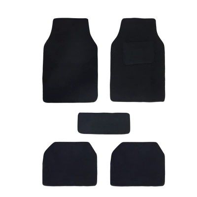 Kingsway Carpet Style Car Floor Mats, Suitable for Chevrolet Captiva, Model Year : 2006 - 2016, Color : Black, Set of 5 Pieces