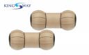 Kingsway Dumbell Shape Car Neck Rest Pillow for Skoda Superb (New Model) (Beige Color, Set of 2, Leatherette)...