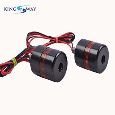 Kingsway kkmhblghtbk00020 Bar End Turn Signal Grip Indicators for Yamaha FZ (Black, Pack of 2)
