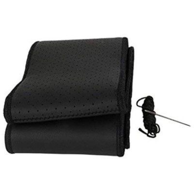 Kingsway Leatherite Classic Stiched Steering Cover Suitable for Maruti Suzuki Wagon R, Model Year : 2003 - 2010, Color : Black, PU, Set of 1 Piece