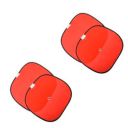 Kingsway Sticky Sun Shade for Car Window, Suitable for Fiat Abarth Punto, Model Year : 2005 - 2019, Color : Red Cotton Fabric, Set of 4 Piece...