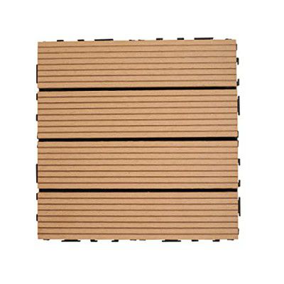 Kinora Deck Panel Teak Colour | Wooden Flooring | Suitable for Indoor & Outdoor Flooring, Decks, Patios, Pathways, Baths, Pools (10 Piece)