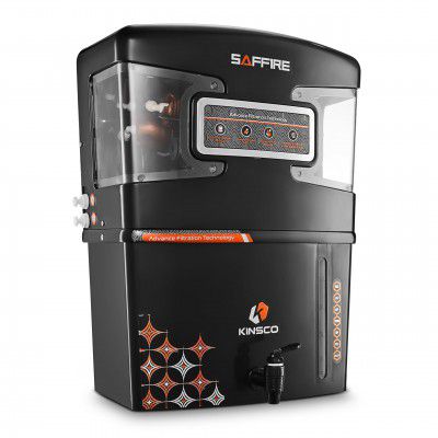 Kinsco Aqua Saffire With Zinc,Copper and Alkaline 15 L RO + UV + UF + Copper Guard + pH enhancer Water Purifier Best for Home and office