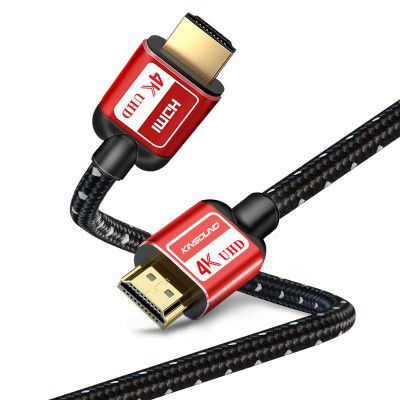 Kinsound 4K Hdmi 1 Meters, High Speed Hdmi Cable With Ethernet Supports 3D, 4K, 1080P, Compatible With Tv, Projector, Nintendo Switch, Ps, Xbox And More (Red)