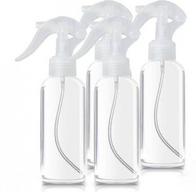 KIRA Empty Spray Bottle For Travel,Fogging,Room Spray And Hand Wash Bottle 100 ml Spray Bottle  (Pack of 4, White, Plastic)