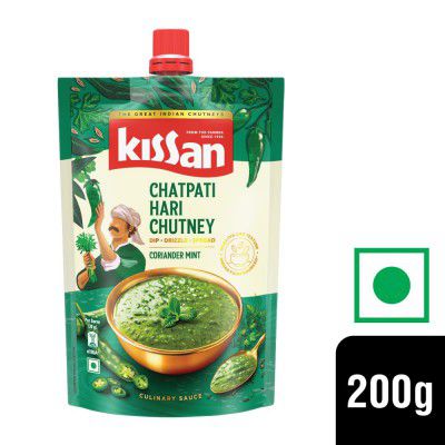 Kissan Chatpati Hari Chutney 200g | Dhaniya Pudina Chutney