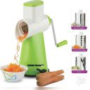 Kitchen Bazaar Premium Plastic Graters and Slicers Set, Set of 4, Green...