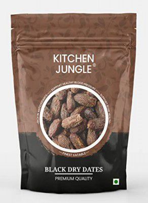 Kitchen Jungle Black Dry Dates 1 KG Brown/Sukha Khajoor (Kala Chuara) Kharik