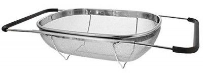 Kitchen Kemistry, Expanding Sink Strainer Retractable Drain Basket Kitchen Gadget - 36.5 cm - Silver