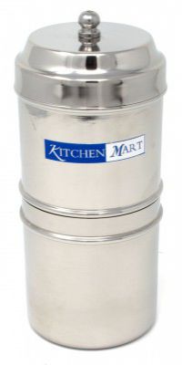 Kitchen Mart Stainless Steel South Indian Filter Coffee Drip Maker, Madras Kappi, Drip Decotion Maker160ml (2 Cup)