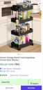 Kitchen Storage RACK Fruits/Vegetables Kitchen Rack (Plastic)...