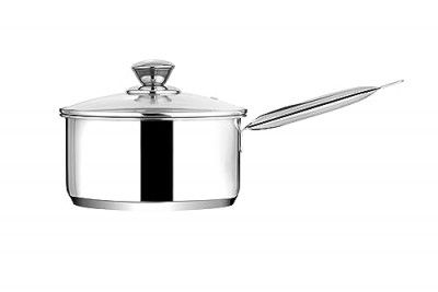 KITCHENOVO Croma Stainless Steel Saucepan, 14 Cm, 1 Liter