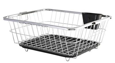 Kitchenstory Utensils Basket Drainer & Dish Drainer Basket for Kitchen (Size- 56x43x23 CM/Chrome Finish)