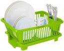 KitchenStoryUnbreakable Kitchen Sink Dish Driying Corner, Dish Drainer and Drying Rack for Kitchen (Green)...