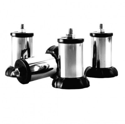 Kitchenwell Anti Slip LPG Stove Legs, 4-Pieces, Anti Skid for ALL Brand LPG Stove, Best combination Plastic and Stainless Steel (Black)