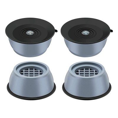 Kitchenwell Refrigerator Stand, Washing Machine Stand,Furniture Base Stand, Fridge Stands for Single Door and Double Door (Grey, Pack of 4)