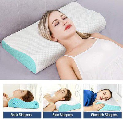 KITCHIVO  Memory Foam Pillow, Contour Cervical Orthopedic Memory Foam Pillows Supports Neck Pain