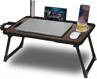 kitchoff Foldable multipurpose Table Wood Portable Laptop Table  (Finish Color - Wood, Pre Assembled)